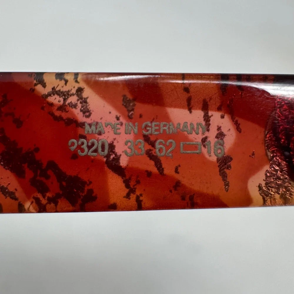 Vtg Christian Dior Oversized Butterfly Sunglasses Burgundy Marbled Frames Only - Picture 10 of 11